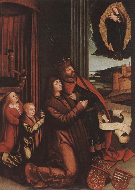 STRIGEL, Bernhard St Ladislas Presents Wladislav II and his Sons to the Virgin r china oil painting image